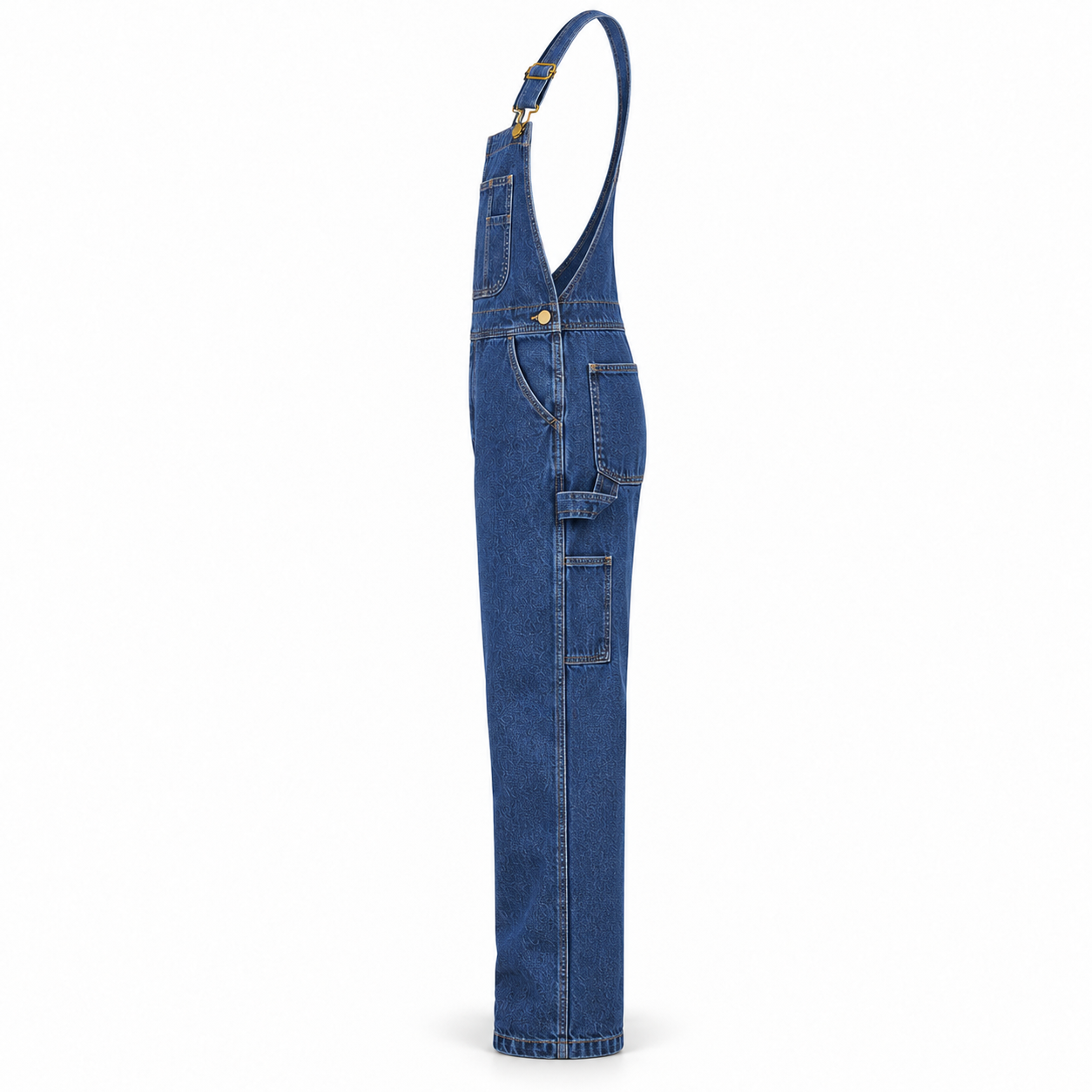 Blue Denim Carpenter Bib Overalls – Side | Liberty Edge Industries