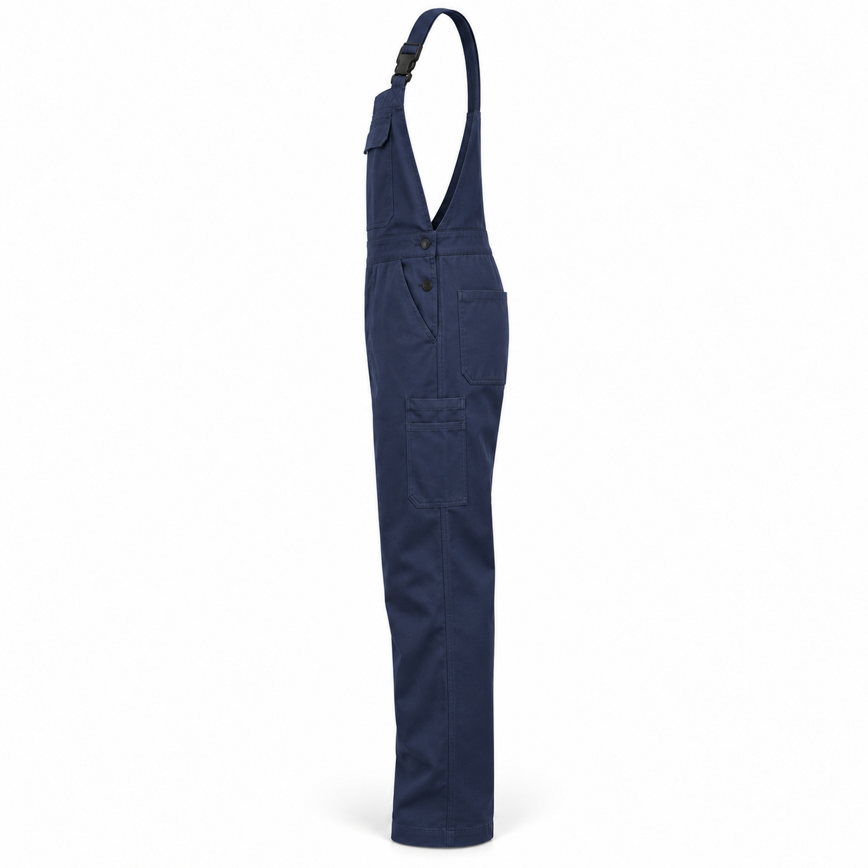 Navy Lightweight Workshop Bib Overalls – Side | Liberty Edge Industries