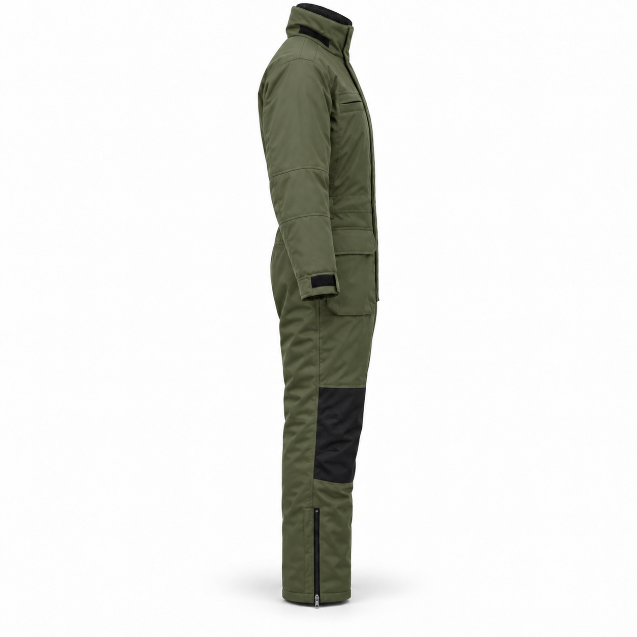 Olive Insulated Full-Length Coverall – Side | Liberty Edge Industries