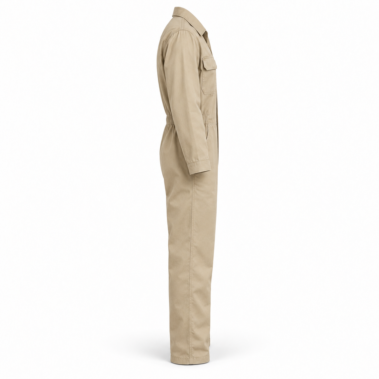 Sand Lightweight Cotton Coverall – Side | Liberty Edge Industries