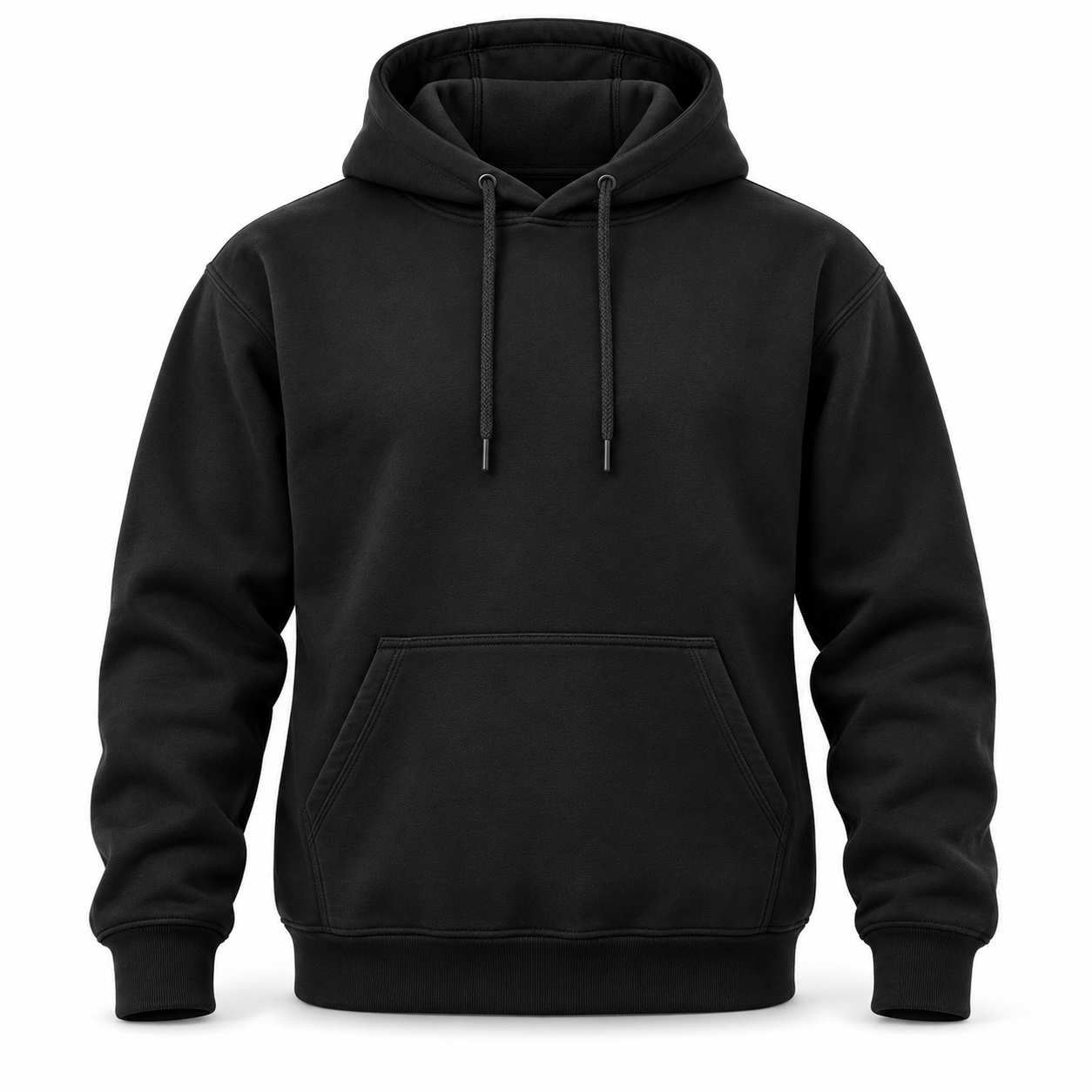 Black Hooded Work Sweatshirt – Front | Liberty Edge Industries