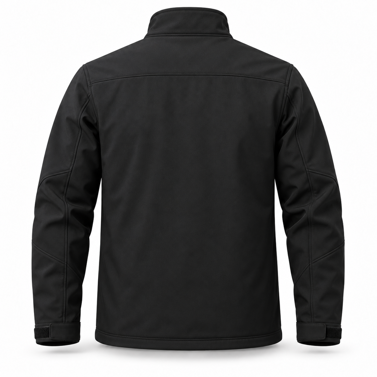 Black Stand-Collar Softshell Jacket – Back | Liberty Edge Industries