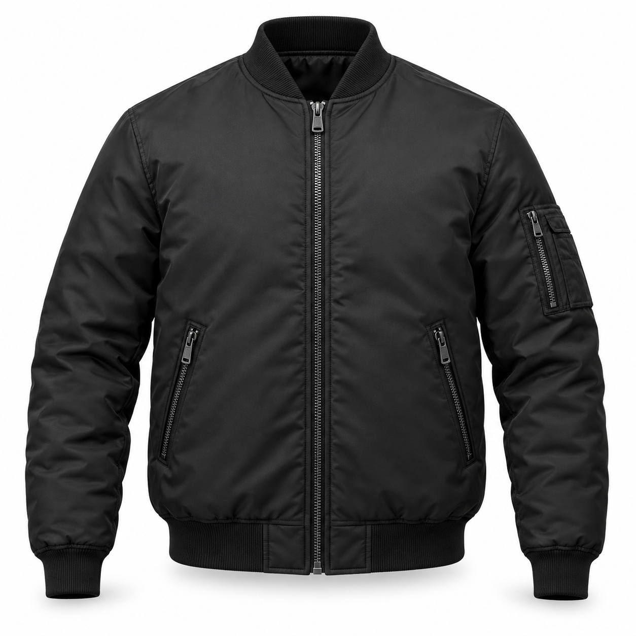 Black Insulated Work Bomber – Front | Liberty Edge Industries