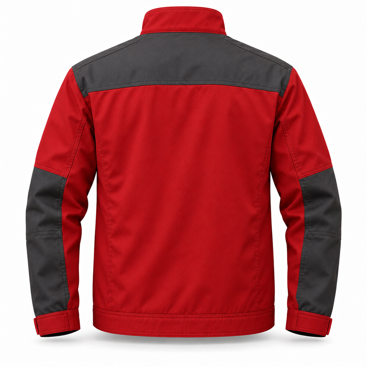 Red Contrast-Panel Technician Jacket – Back | Liberty Edge Industries