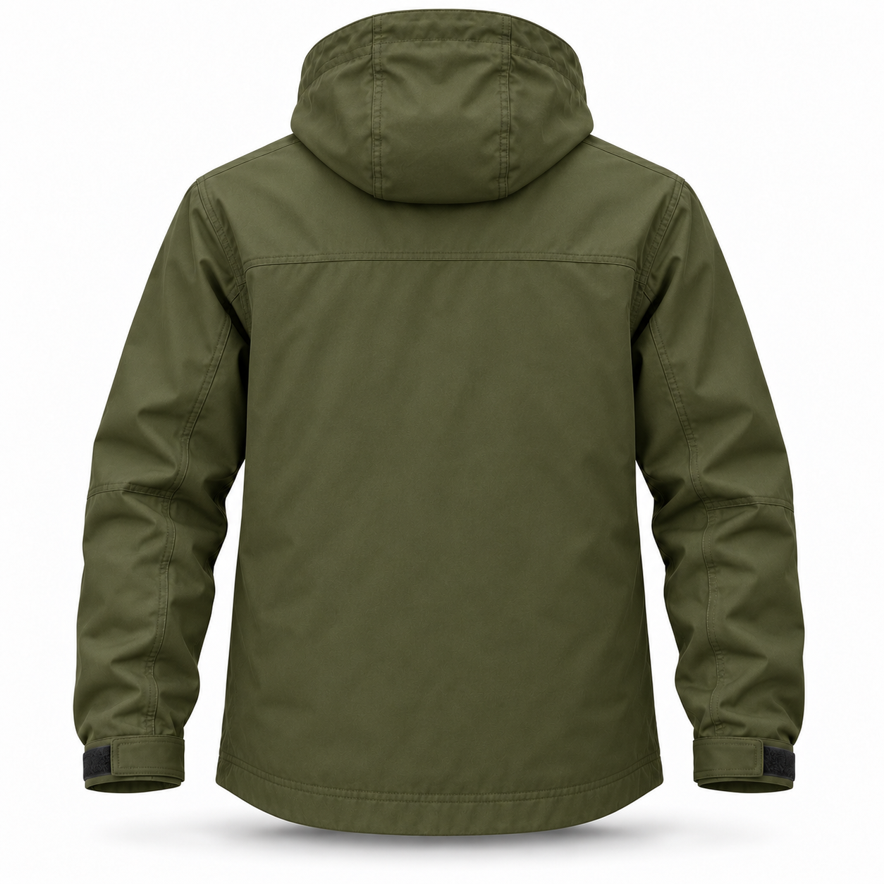 Olive Half-Zip Work Anorak – Back | Liberty Edge Industries