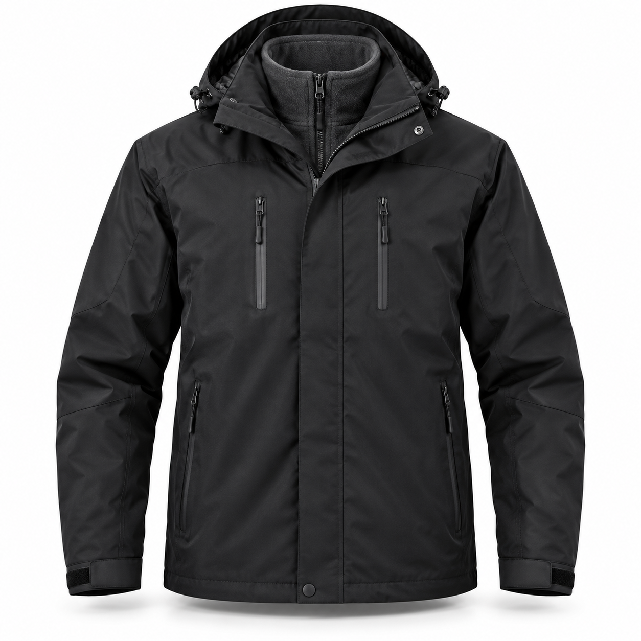 Black Three-in-One Work Shell – Front | Liberty Edge Industries