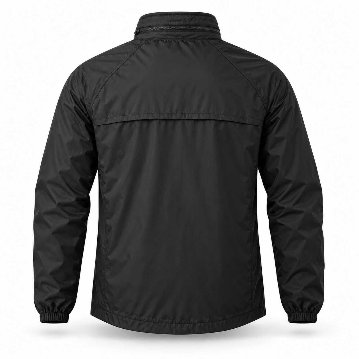 Black Lightweight Utility Windbreaker – Back | Liberty Edge Industries