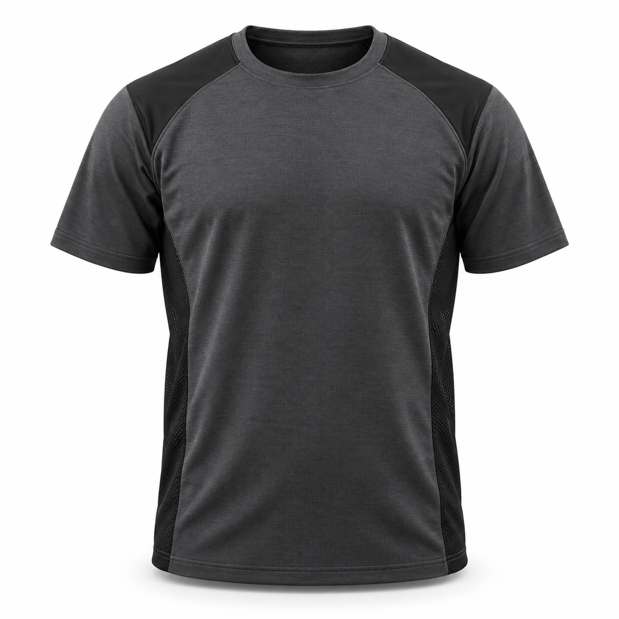 Charcoal Technical Work T-Shirt – Front | Liberty Edge Industries