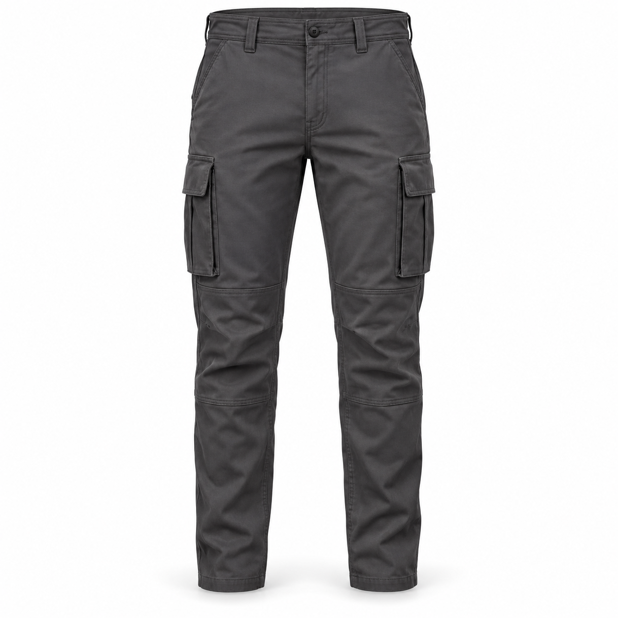 Charcoal Stretch Cargo Work Trousers – Front | Liberty Edge Industries