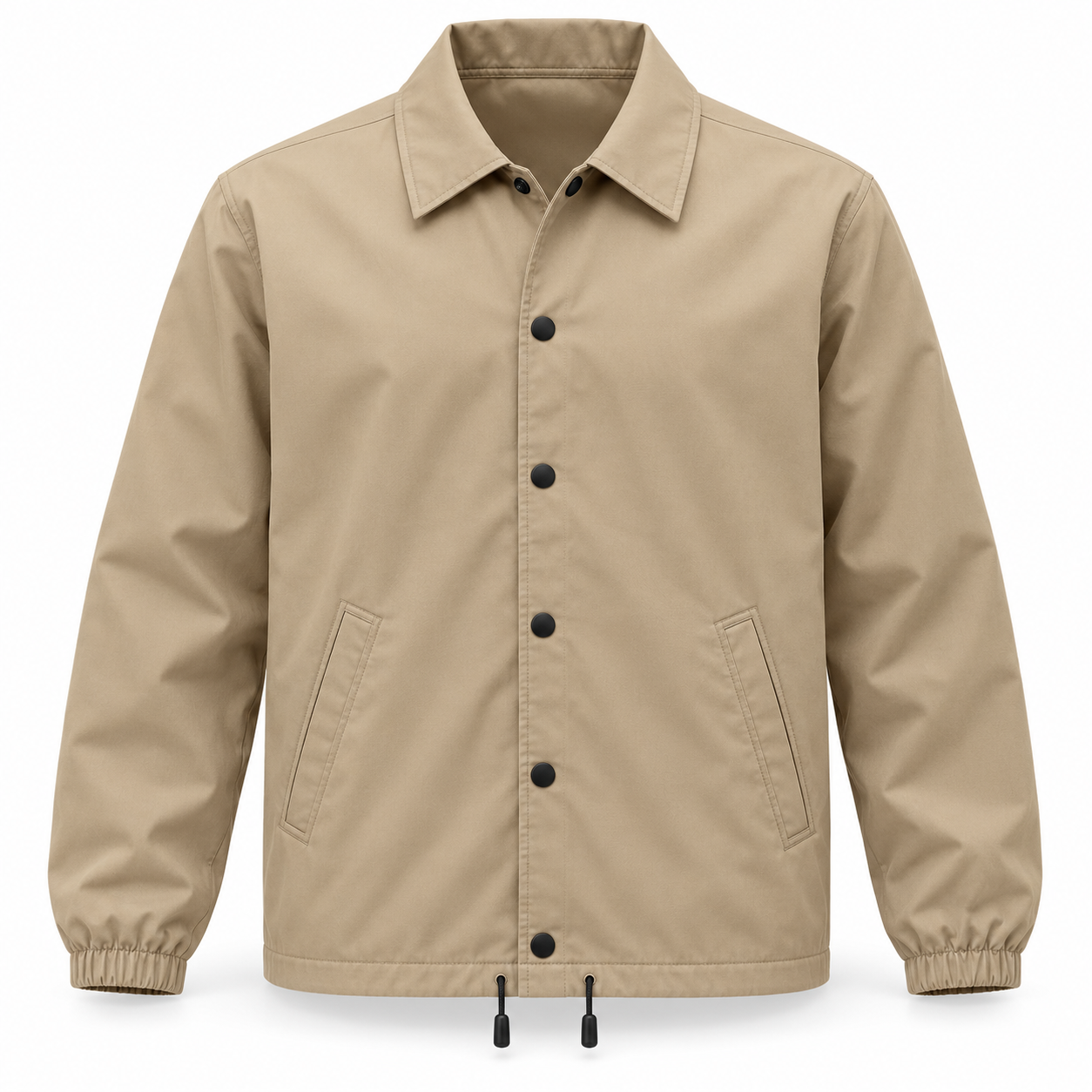 Sand Coach-Style Utility Jacket – Front | Liberty Edge Industries