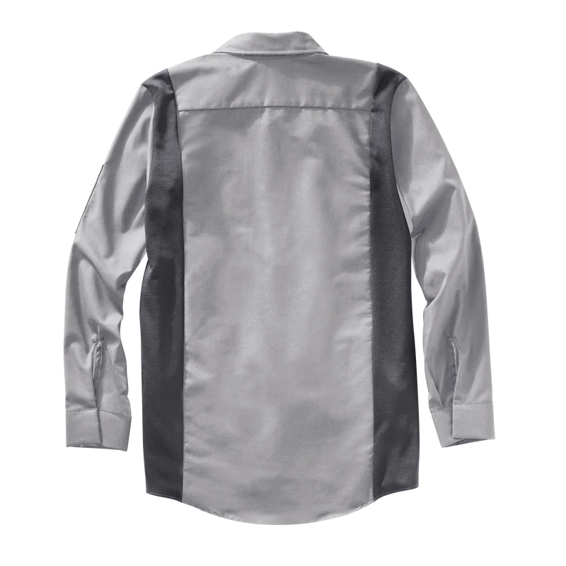 Grey Utility Work Jacket – Back | Liberty Edge Industries