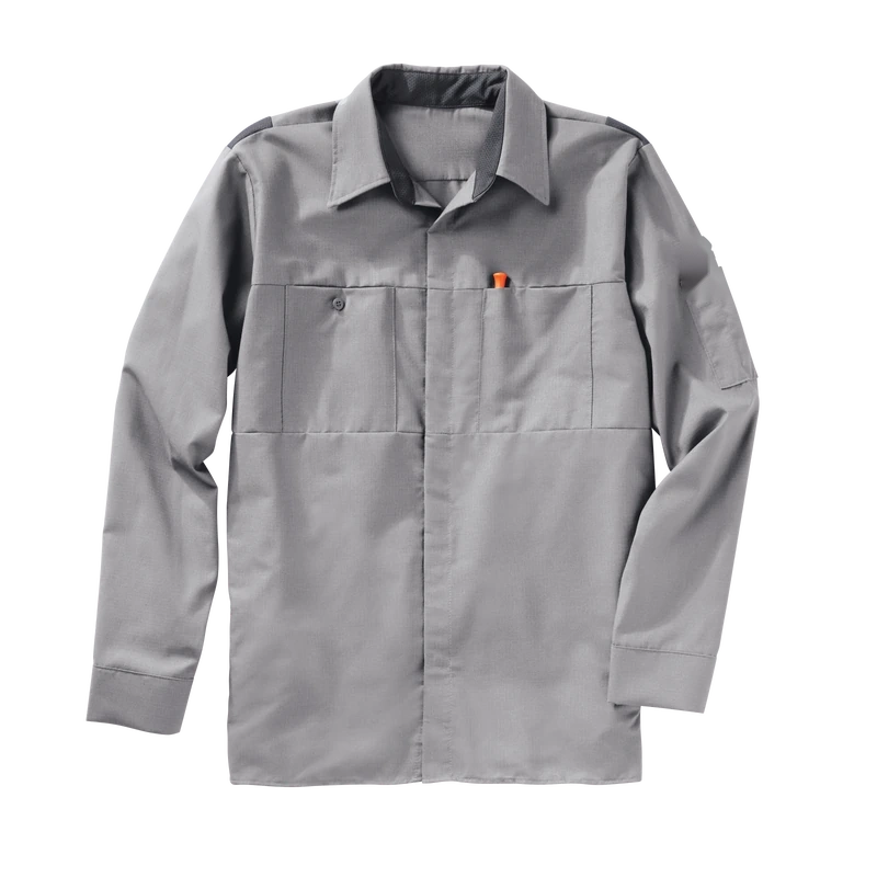 Grey Utility Work Jacket – Front | Liberty Edge Industries