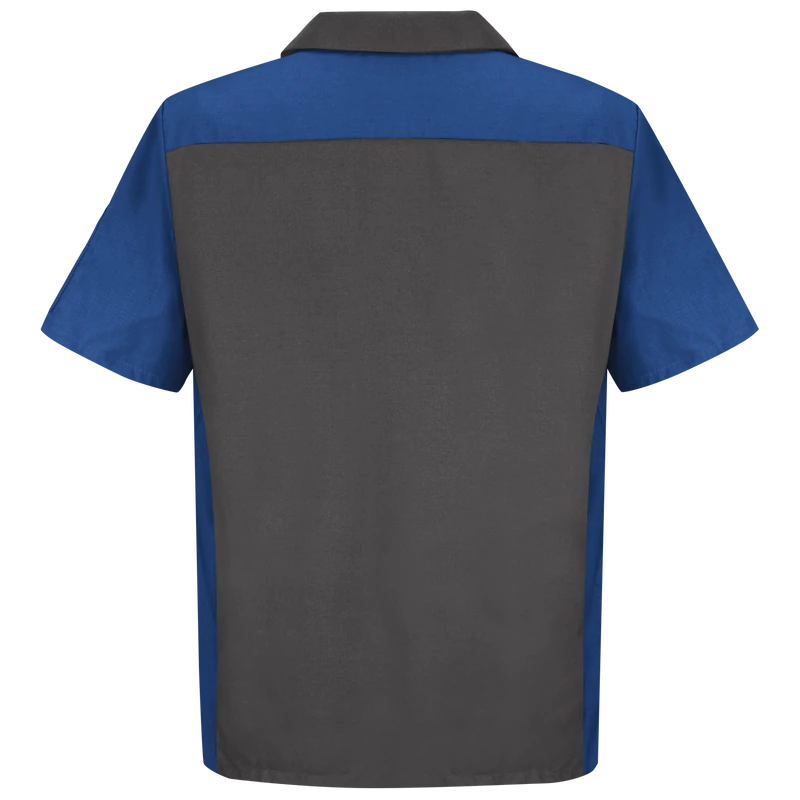 Blue & Charcoal Work Shirt – Back | Liberty Edge Industries