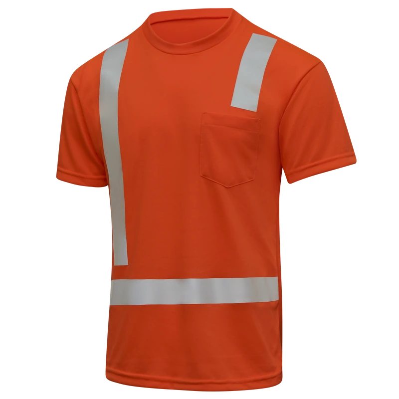 Orange Reflective Work Tee – Left | Liberty Edge Industries
