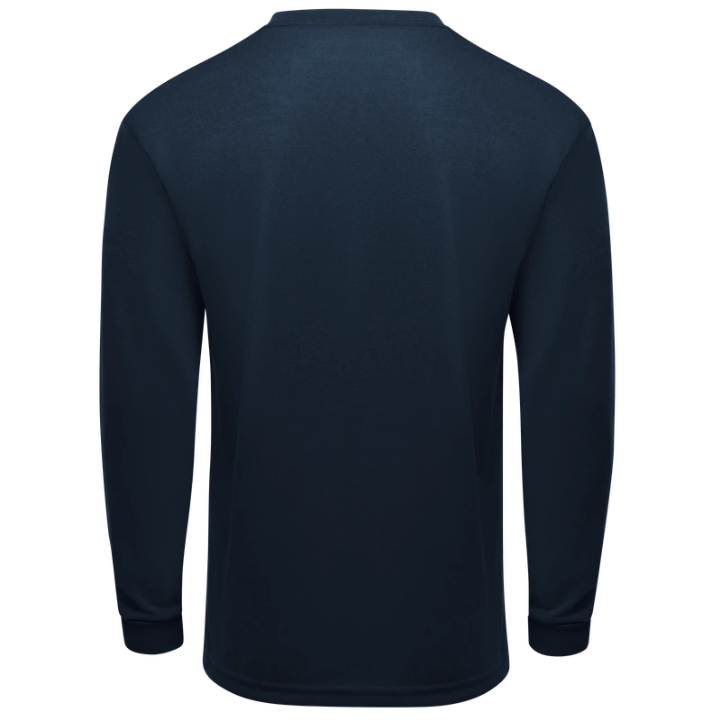 Navy Long-Sleeve Work Tee – Back | Liberty Edge Industries