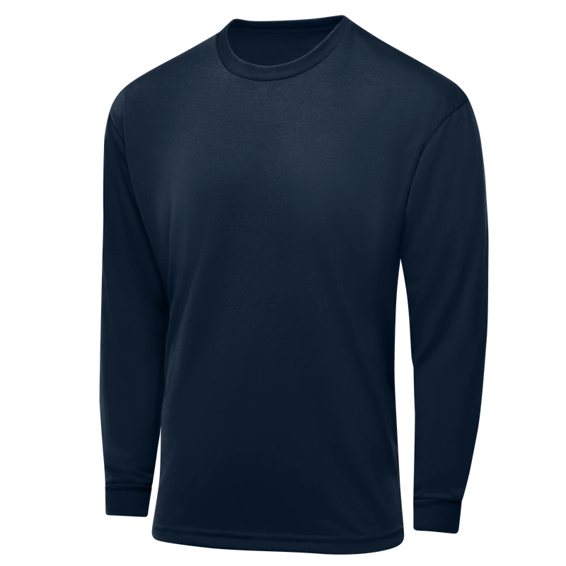 Navy Long-Sleeve Work Tee – Right | Liberty Edge Industries