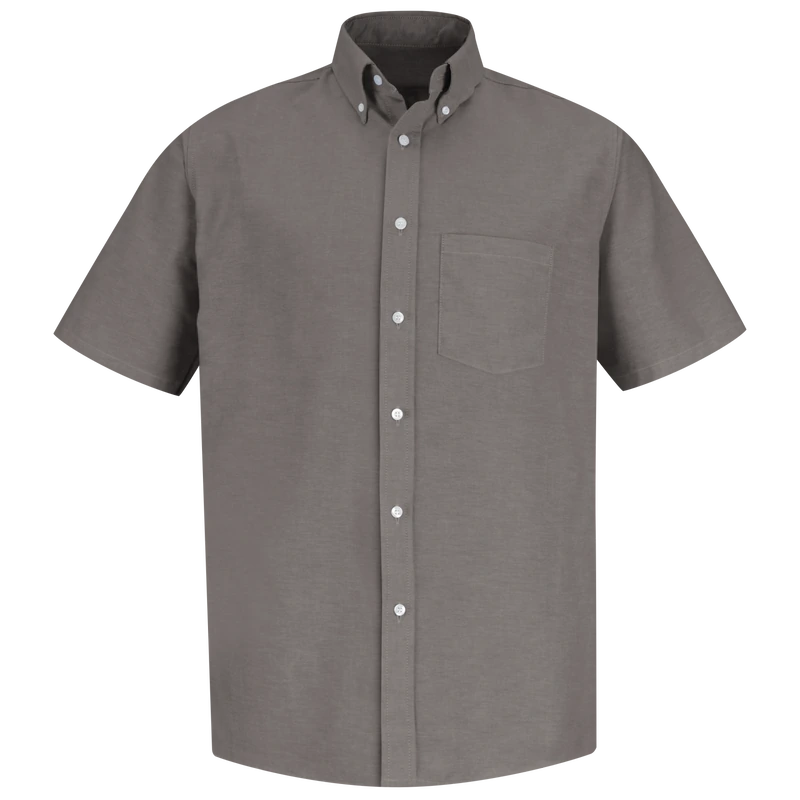 Grey Short-Sleeve Uniform Shirt – Front | Liberty Edge Industries