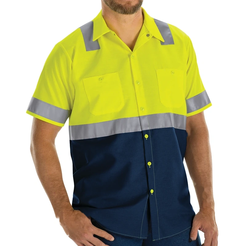 Two-Tone Visibility Work Shirt – Photographed view | Liberty Edge Industries